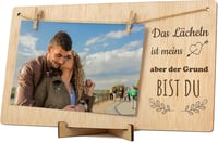 CONTRAXT Valentin-napi Polaroid Képkeret Pároknak - Fa Fotókeret Csipeszekkel, Asztali Dekoráció Szerelmeseknek, Kézzel Készített Európai Di 1