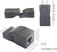 Fengqlong RJ45-HDMI Hálózati Jeltovábbító Szett - 1080p 30m Hatótávolság, Cat5e/6 Kábelen Keresztül, Adó-Vevő Egységgel, TV/PS4/DVD Kompatib 4