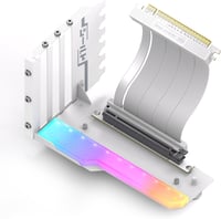 EZDIY-FAB Vertikális GPU Tartó ARGB Modullal és PCIe 4.0 Riser Kábellel - 115mm Fehér Videokártya Állvány RTX40 Sorozathoz - White 1