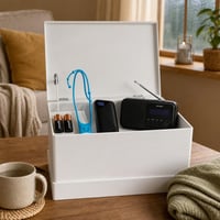 Set za hitne slučajeve: 2x CR2 baterije + lampa + 10000mAh powerbank + DAB+ radio + kutija za pohranu 1