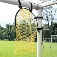Mellystore Plasă de poartă fotbal - Țintă antrenament - Galben, îmbunătățește precizia șuturilor, instrument de antrenament cu geantă de transport, fixare ușoară, pentru toate vârstele 6