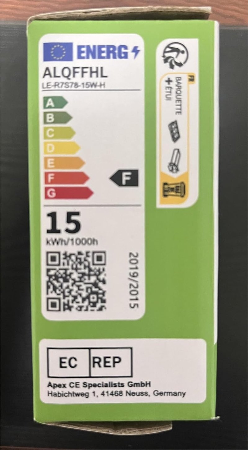 R7S LED izzó 78mm, dimmelhető, 15W, 4000K természetes fehér, 2 db csomag
