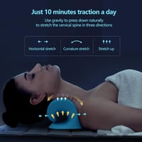 Cozyhealth Nyak és Váll Relaxáló Párna - Nyaki Fájdalomcsillapító Nyújtó Eszköz, Gerincmasszírozó Kiropraktikai Támasz, Kék 3