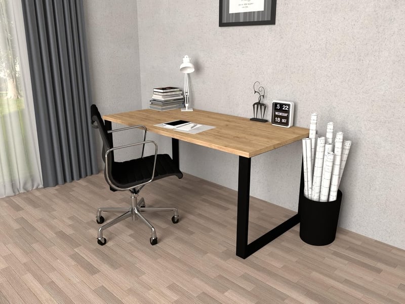 POKAR Asztallap 160x80 cm - Tömör Íróasztal és Étkezőasztal Lap Golden Craft Tölgy Színben, Könnyű Bútorlapból