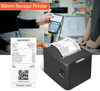 Bisofice POS-8370 Hőpapíros Nyugtanyomtató 80mm - Automata Vágással, ESC/POS Támogatással, 220mm/s Sebesség, USB + Ethernet Csatlakozás, Fek 2