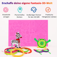 Dikale 3D toll készlet - 30 színű PLA szál, szilikonalátét, gyerekeknek 6