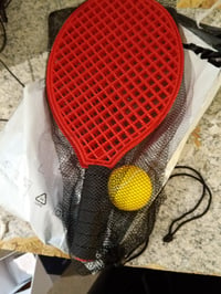 Set tenis de plajă Schildkröt Funsports cu 2 palete și 1 minge moale în plasă, roșu, set incomplet — set de 1 bucată 4