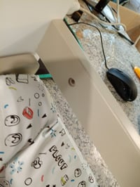 Măsuță de înfășat pliabilă de perete Badabulle Plouf cu raft și salteluță — înveliș uzat, crăpat, lovit (stare: vezi poza nr. 2) 13