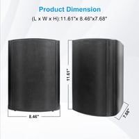 Herdio 6,5" Bluetooth Kültéri Hangszóró 400W - IP66 Vízálló, Forgatható Fali Hangfal Kertbe, Teraszra, Medencéhez (Fekete) 5