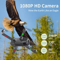 Karuisrc K600 Összecsukható Drón 1080P Kamerával, 90° Motorosan Állítható Kamera, Automatikus Lebegés, Egyérintéses Fel/Leszállás, Kezdőknek 2