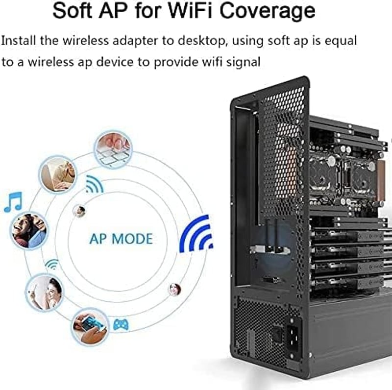 Ziyituod AC7265 1200Mbps PCIe WiFi kártya Bluetooth 4.2-vel, Windows és Linux kompatibilis
