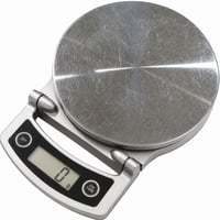 Digitálna kuchynská váha Tanita KD-400, kapacita 5 kg / presnosť 1 g, sklápací displej, strieborná — Silne poškriabaná (stav: pozri 2. obrázok) 1