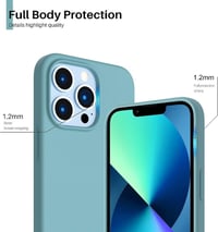 Apple iPhone 13 Pro Kékeszöld Ütésálló Szilikon Védőtok 4