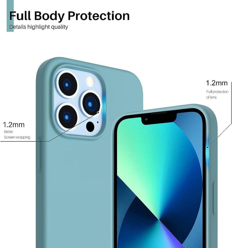 Apple iPhone 13 Pro Kékeszöld Ütésálló Szilikon Védőtok