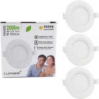 Meleg fehér LED mini spotlámpa szett - 3db ultravékony beépíthető mennyezeti lámpa 1