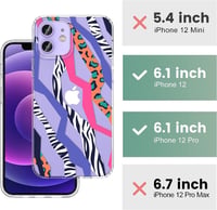 iPhone 12/12 Pro Átlátszó Ütésálló Szilikon Tok Csíkos Mintával 6