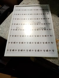 KAIWIN fotorámik 40x60 cm, biely drevený rám na plagáty, fotografie a puzzle, na zavesenie na stenu — prasknutý zadný kryt (stav: pozri 2. obrázok) 4