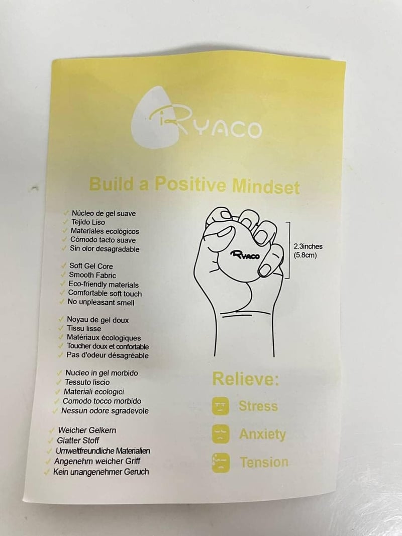 Ryaco Stresszoldó Kézizom Erősítő Labdák, 2 db-os Készlet