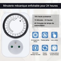 Extrastar MecaProg 3500W Elektromos Időzítő - 15 Perces Programozható Mechanikus Kapcsolóóra Beltéri Használatra, Fehér 7