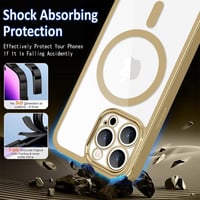CaseLover iPhone 15 Pro arany mágneses nyakpántos tok, ütésálló kameravédelem 2