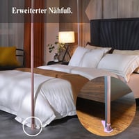 Beyeutao Rózsaarany Baldachin Keret 200x200 cm - Alumínium Szúnyogháló Keret Négyoszlopos Ágyhoz, Romantikus Hálószobai Kiegészítő Csavaros  3