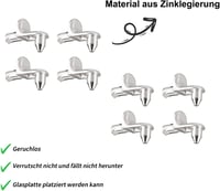 ACONDE L-alakú Polctartó Konzol 25 db - 5 mm-es Polctámasz Tárolódobozzal - Konyhai Szekrényhez, Könyvespolchoz, Gardróbhoz - Cink Ötvözet E 4