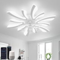 YUNLONG WiFi Mennyezeti Ventilátor LED Világítással - Csendes, 7 Lapátos, Alexa és Google Home Kompatibilis, Távirányítós, Időzíthető, Hálós 1