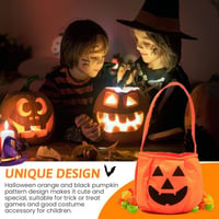 Tökös Halloween Cukorkagyűjtő Táska Gyerekeknek, 2db-os Szett (19,5×27,5 cm) 3