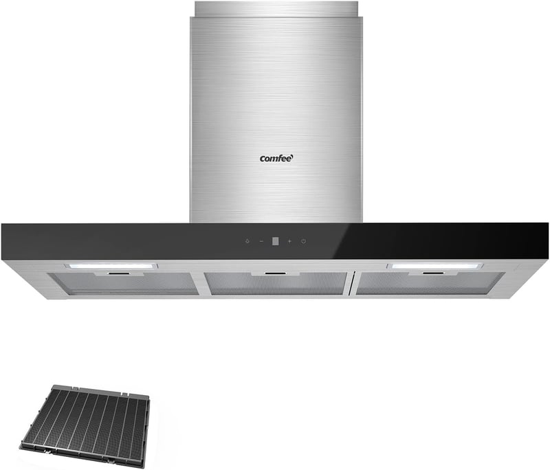 COMFEE' 90cm-es A+++ Energiaosztályú Páraelszívó, 650m³/h Teljesítmény, Gesztus Vezérléssel