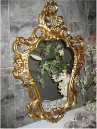 Lnxp Antik Barokk Fali Tükör - Arany Retro Dekoráció 50x76 cm - Időjárásálló Műanyag Kerettel - Elegáns Lakberendezési Elem 3