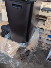 Coș de gunoi cu pedală pentru bucătărie SONGMICS 2 x 30 L, 2 compartimente, gri ardezie, inox — îndoitură pe partea din spate dreapta (stare: vezi a 2-a imagine) 4