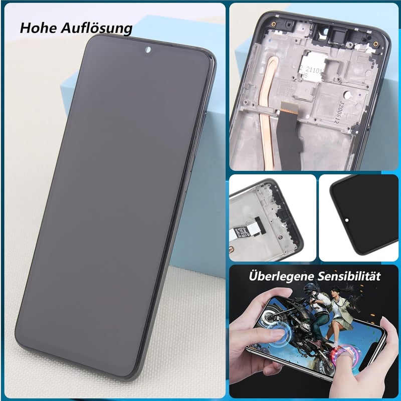 RongZy Xiaomi Redmi Note 8 Pro LCD Kijelző Csere M1906G7G Modellhez - Érintőképernyős Digitalizáló Szerszámokkal, Fekete (Single SIM)