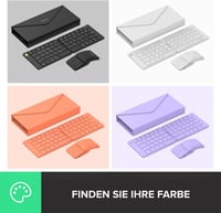 DeLUX PockCombo összecsukható bluetooth billentyűzet-egér szett, német QWERTZ, újratölthető, többeszközös, fekete 5