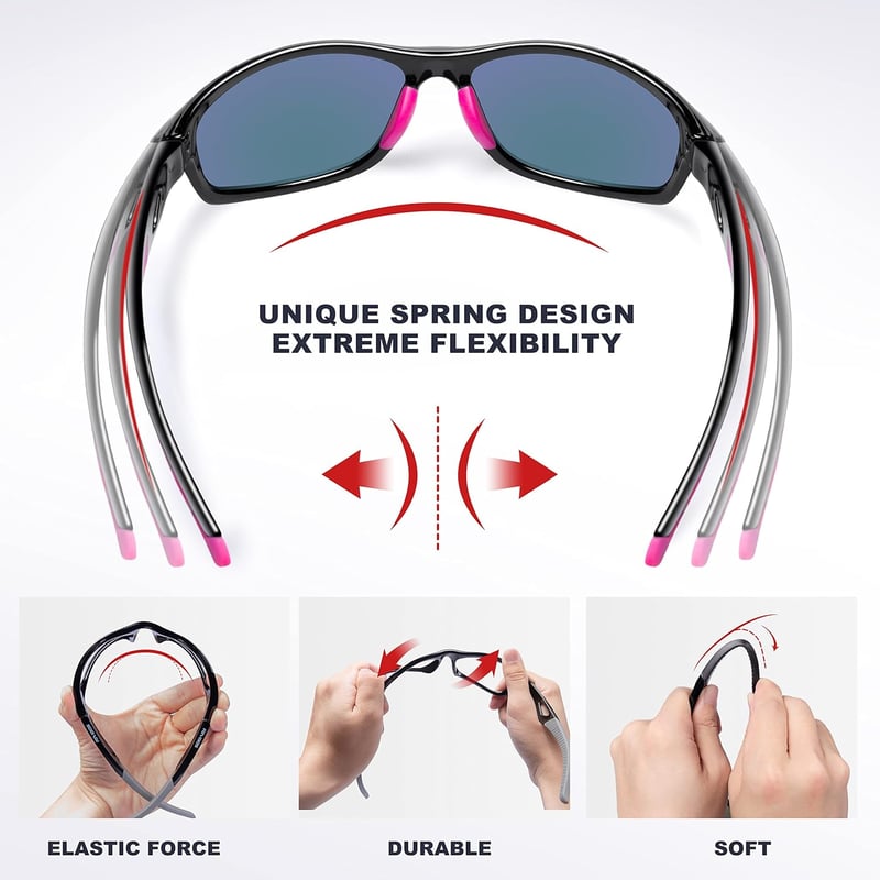 RIVBOS polarizált UV400 sport napszemüveg kerékpározáshoz, futáshoz - unisex