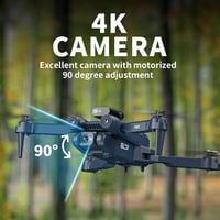 FAKJANK F407 Drón 4K Kamerával - 360° Akadályérzékelés, WiFi FPV Átvitel, Optikai Pozícionálás, Kezdőknek, 2 Akkumulátorral, Kék 2