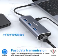 VEMONT 8 az 1-ben USB-C Hub 4K HDMI-vel és Gigabit Ethernet-tel MacBookhoz 5