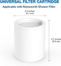 Rainsworth 20 rétegű zuhanyszűrő betét, 3 db-os csomag - vízkőszűrő, klór- és fluoridmentesítő 5