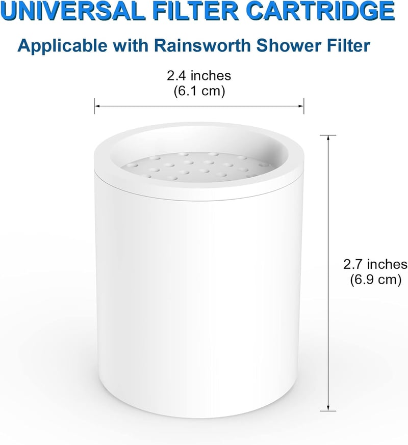 Rainsworth 20 rétegű zuhanyszűrő betét, 3 db-os csomag - vízkőszűrő, klór- és fluoridmentesítő