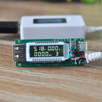 Arceli USB töltő teszter - LCD kijelzős feszültség- és árammérő, fehér 6