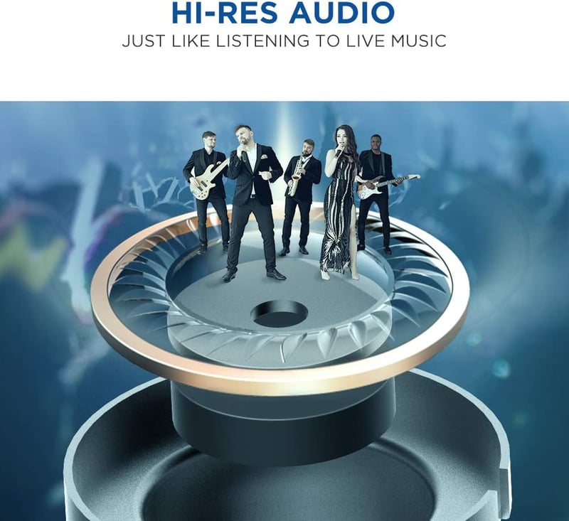 1MORE E1001 Triple-driver Hi-Fi fülhallgató mikrofonnal - iOS és Android kompatibilis prémium minőségű headset, arany színben