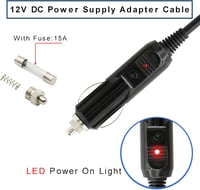 GINTOOYUN Autós Szivargyújtó - DC 7.9x0.9mm Adapter Kábel 12V 2A, 1,5m - Kamera, DVR, GPS, Bluetooth Hangszóró Töltő LED Jelzőfénnyel 2