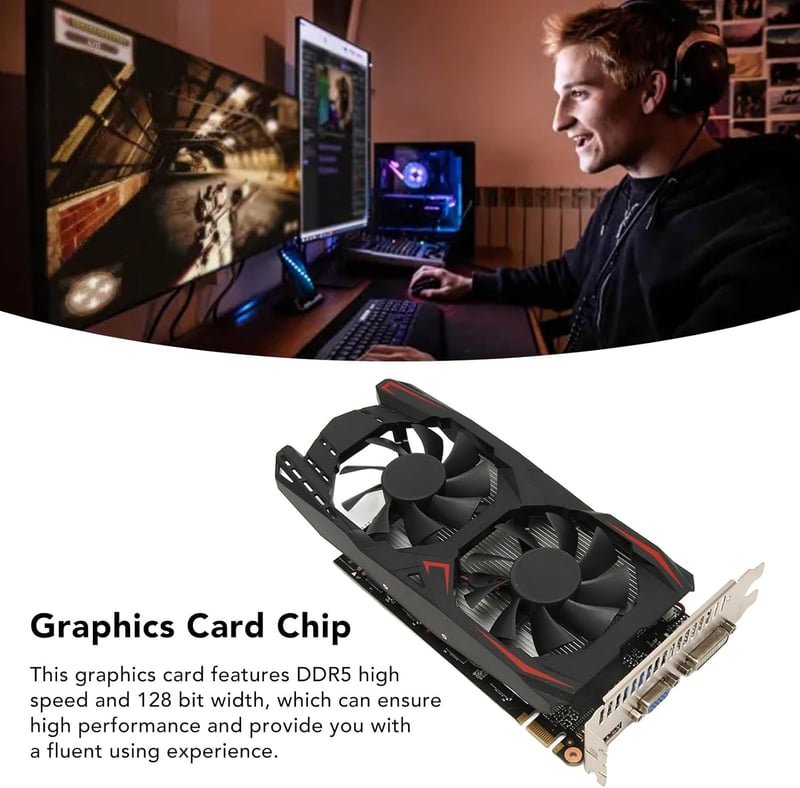Sxhlseller GTX1050Ti 4GB GDDR5 Gamer Videokártya - 128-bit, Dual Fan, VGA/DVI/HDMI Csatlakozók, 1080p Full HD Támogatás, PCI-Express x16, NV