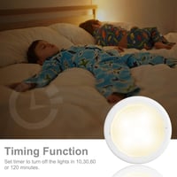 Bawoo LED éjjeli lámpa szett - 6db vezeték nélküli, meleg fehér, távirányítós, elemes fali lámpa 2