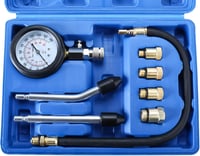 FreeTec Kompresszióméró készlet - M10, M12, M14, M18 menettel, motordiagnosztikához 8