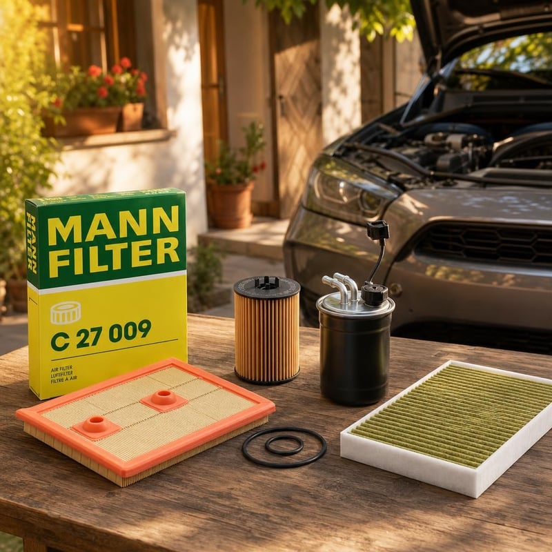 Sada filtrov pre servis motora: 1x vzduchový + 1x olejový + 1x palivový + 1x kabínový filter
