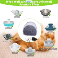 Poweka Szűrőszett PetSafe Drinkwell Kutyaitatókhoz - 16db Hab Előszűrő és Szénszűrő Rozsdamentes Acél 360, Avalon, Pagoda Modellekhez 3