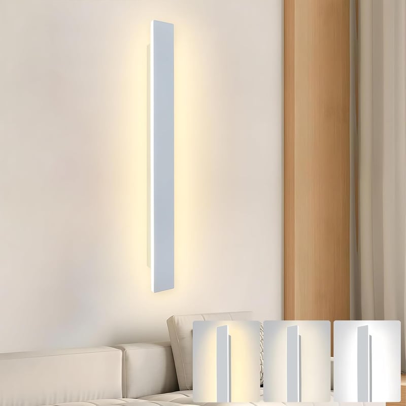 ZTWLEED 60 cm Modern LED Fali Lámpa - 22W, Három Színhőmérséklet (3000K/4000K/6000K), Fehér, Dimmelhető, Nappali, Hálószoba, Lépcsőház Világ