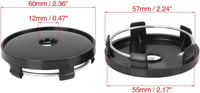 Autohaux 60mm-es fekete kerékközép kupak szett, 5 csipeszes, 4db 3