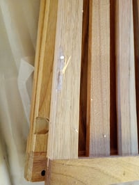 Coș de rufe vidaXL din lemn masiv de nuc, 45x45x65 cm - Defect cosmetic minor — deteriorare ușoară la unul dintre elemente (stare: vezi a 2-a imagine) 4