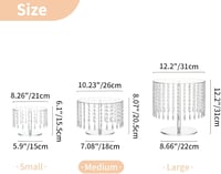 NUPTIO 26 cm Átlátszó Kerek Tortatartó - Akril Esküvői Tortaállvány Születésnapi Süteményekhez, Desszertekhez, Bel- és Kültéri Használatra 5